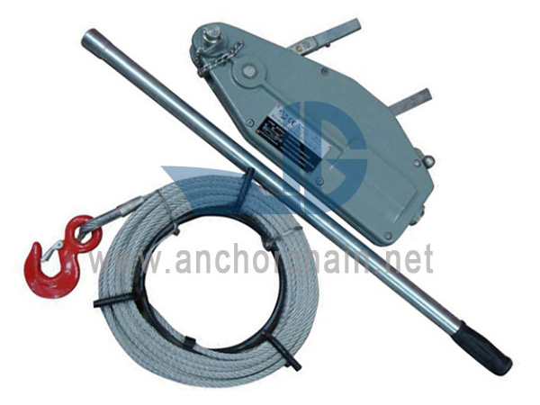 ອະລູມີນຽມ Alloy Manual Lever Wire Rope Block