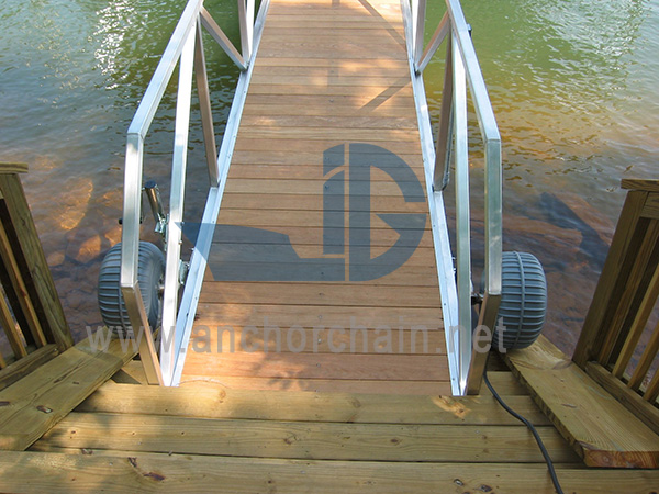 Aluminum Dock Gangway ກັບຂັ້ນຕອນໄມ້